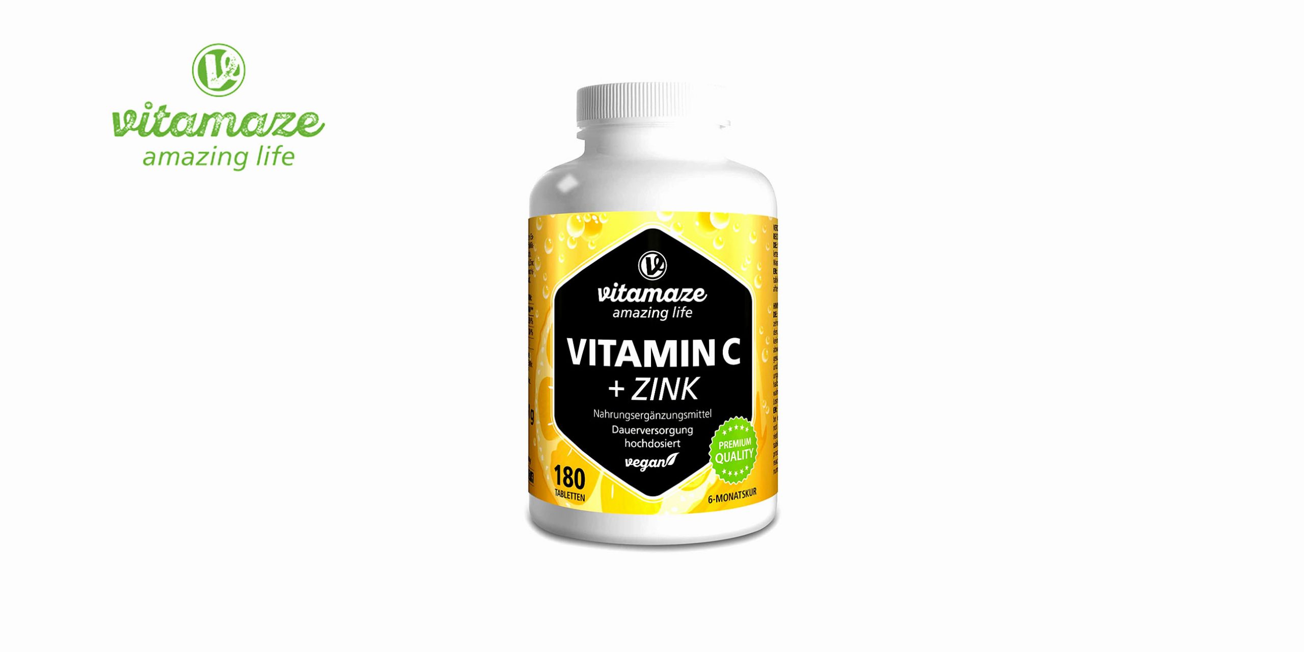Vitamaze® Vitamina C 1000 mg + Zinc Vegana